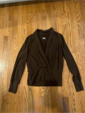 OGL Brown Long Sleeve Wrap Top